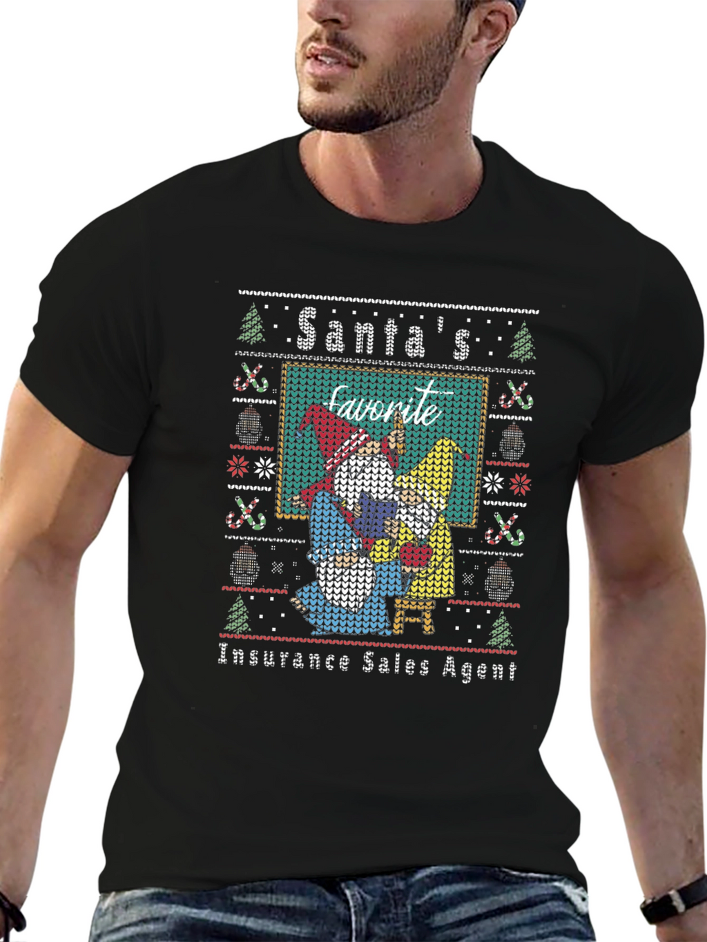 Santas Favorite Insurance Sales Agent Christmas T-Shirt