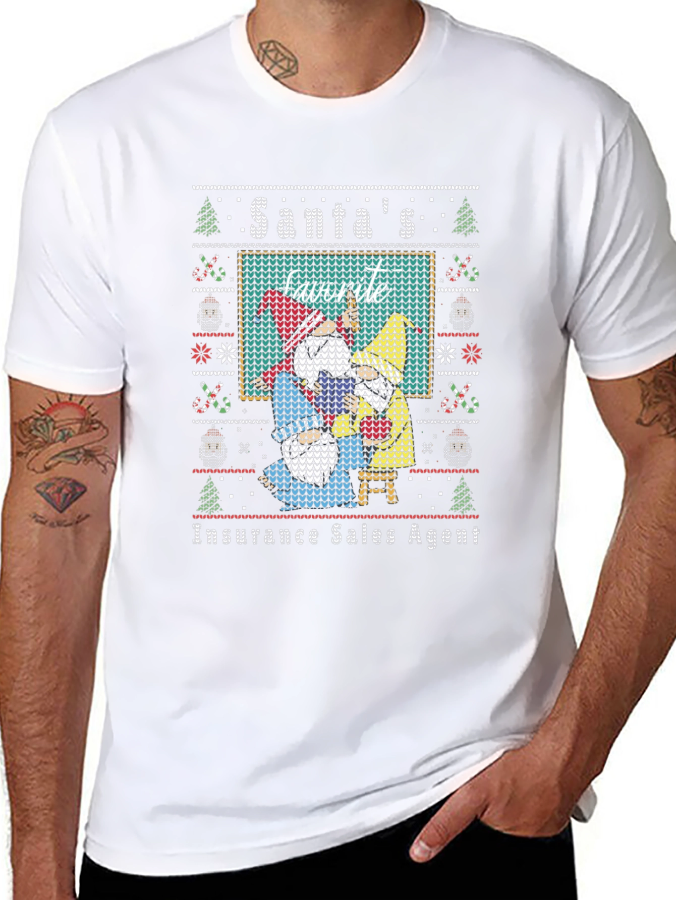Santas Favorite Insurance Sales Agent Christmas T-Shirt