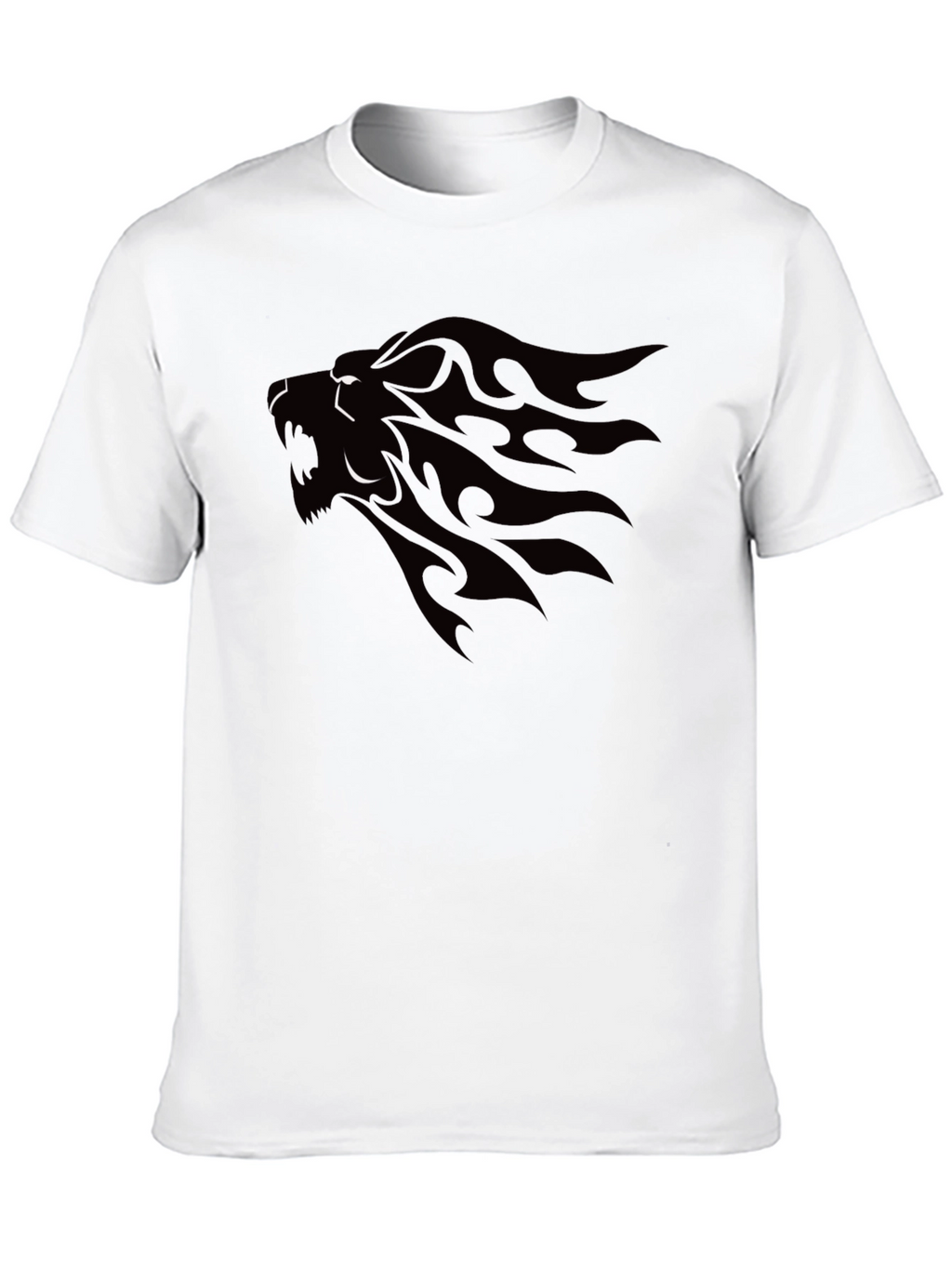 Mens Black Lion Graphic Tee - Stylish & Bold