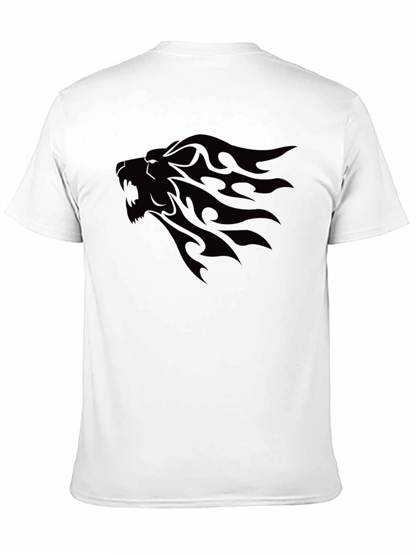 Mens Black Lion Graphic Tee - Stylish & Bold