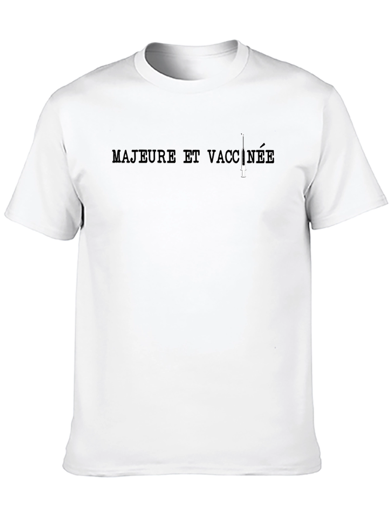 Majeure et Vaccinée Black T-Shirt