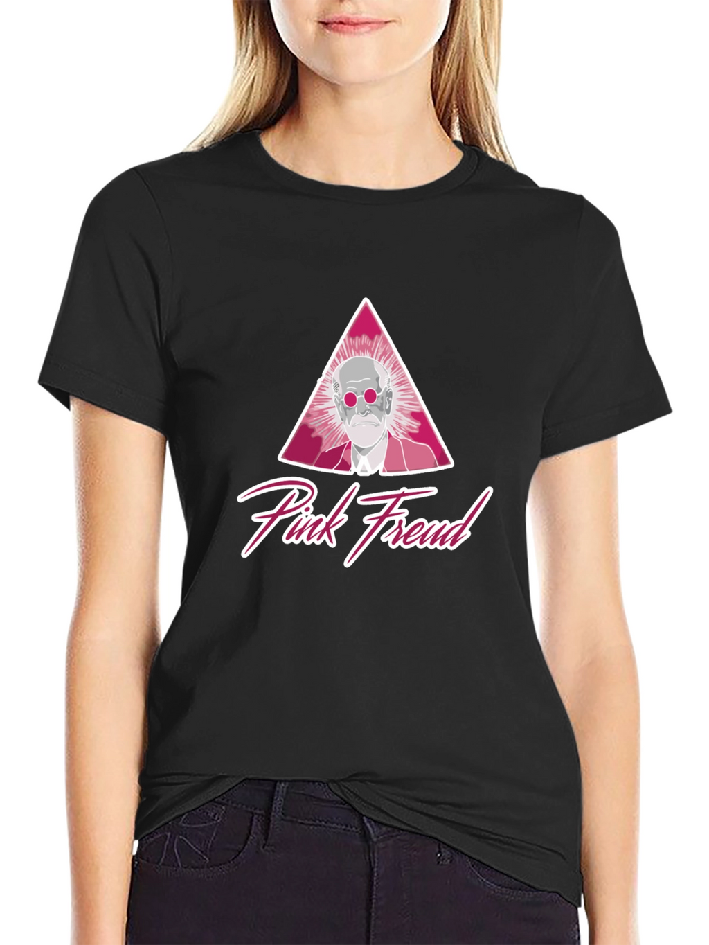 Pink Freud Black T-Shirt - Unique Graphic Tee