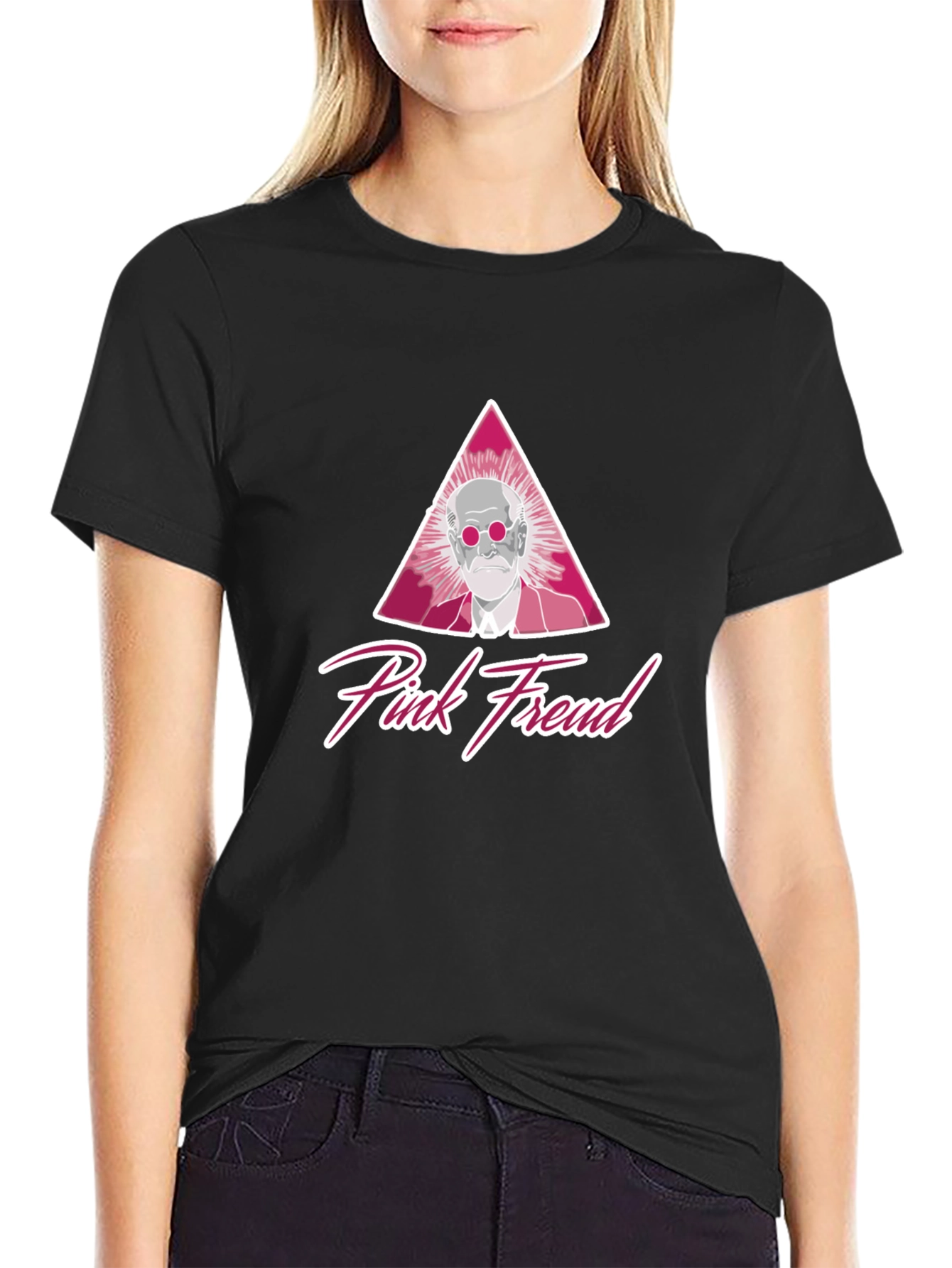 Pink Freud Black T-Shirt - Unique Graphic Tee