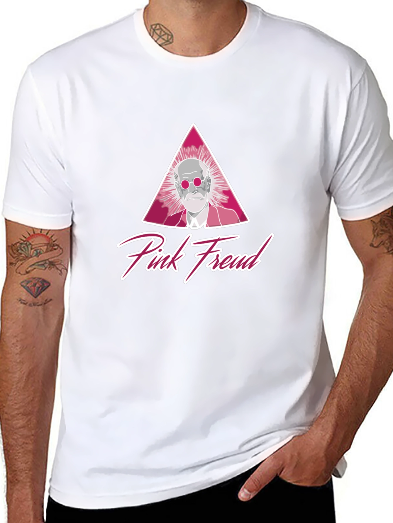 Pink Freud Black T-Shirt - Unique Graphic Tee