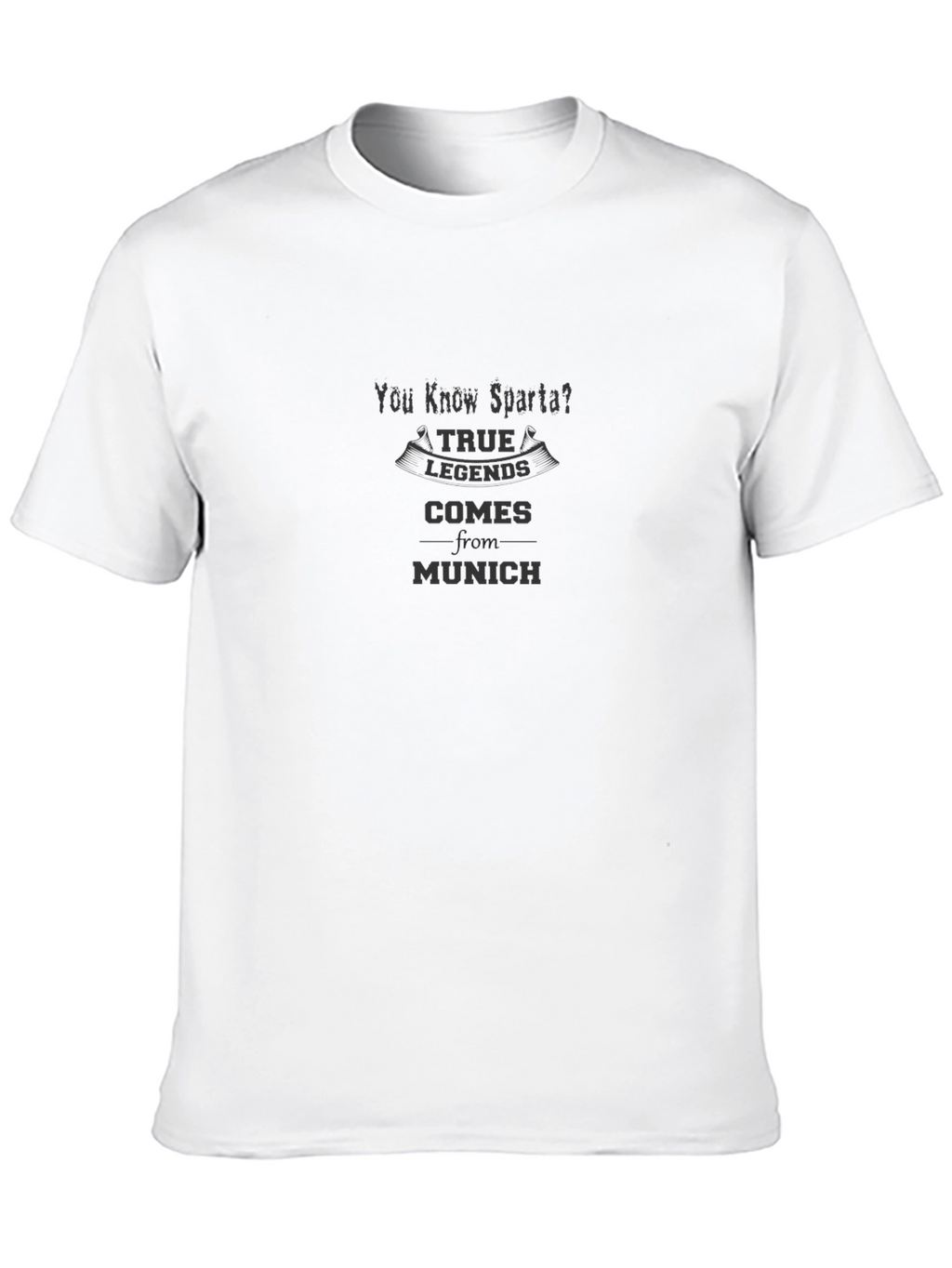 Sparta Munich Mens Black T-Shirt - Legends Edition