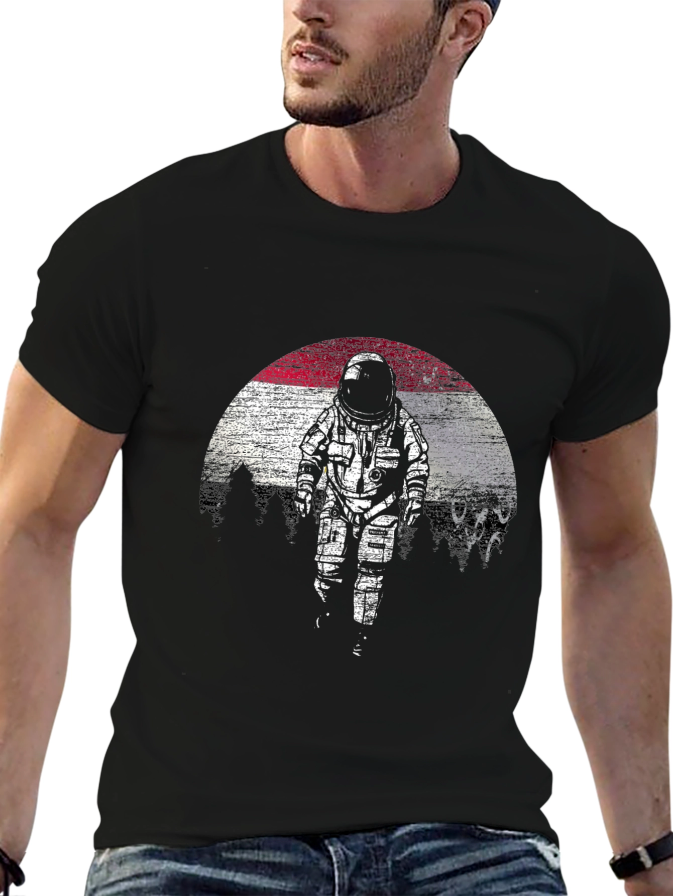 Astronaut Graphic Tee - Black T-Shirt