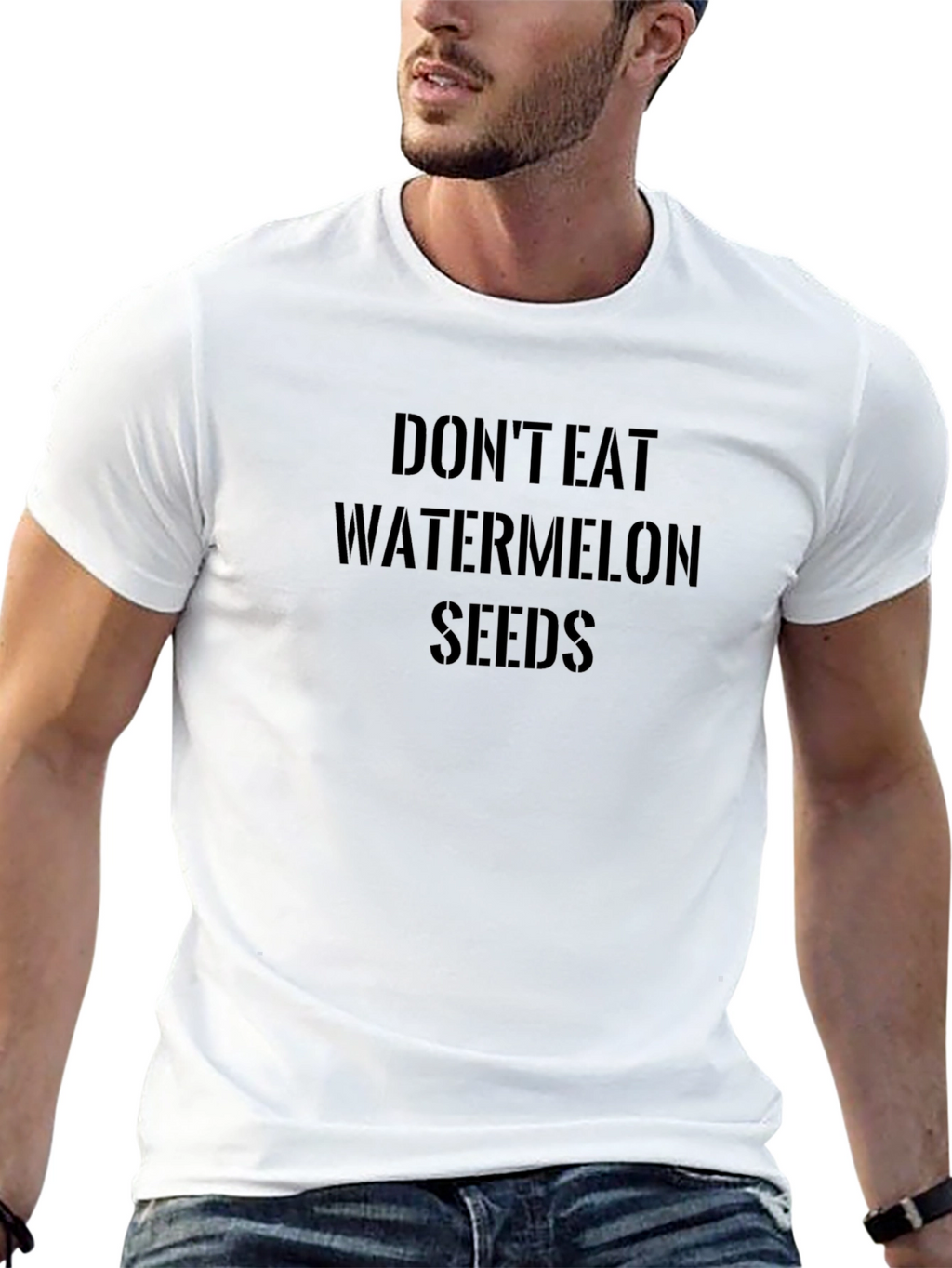 Dont Eat Watermelon Seeds Funny Black T-Shirt