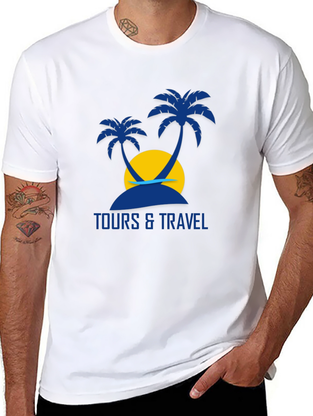 Tours & Travel Graphic Black T-Shirt
