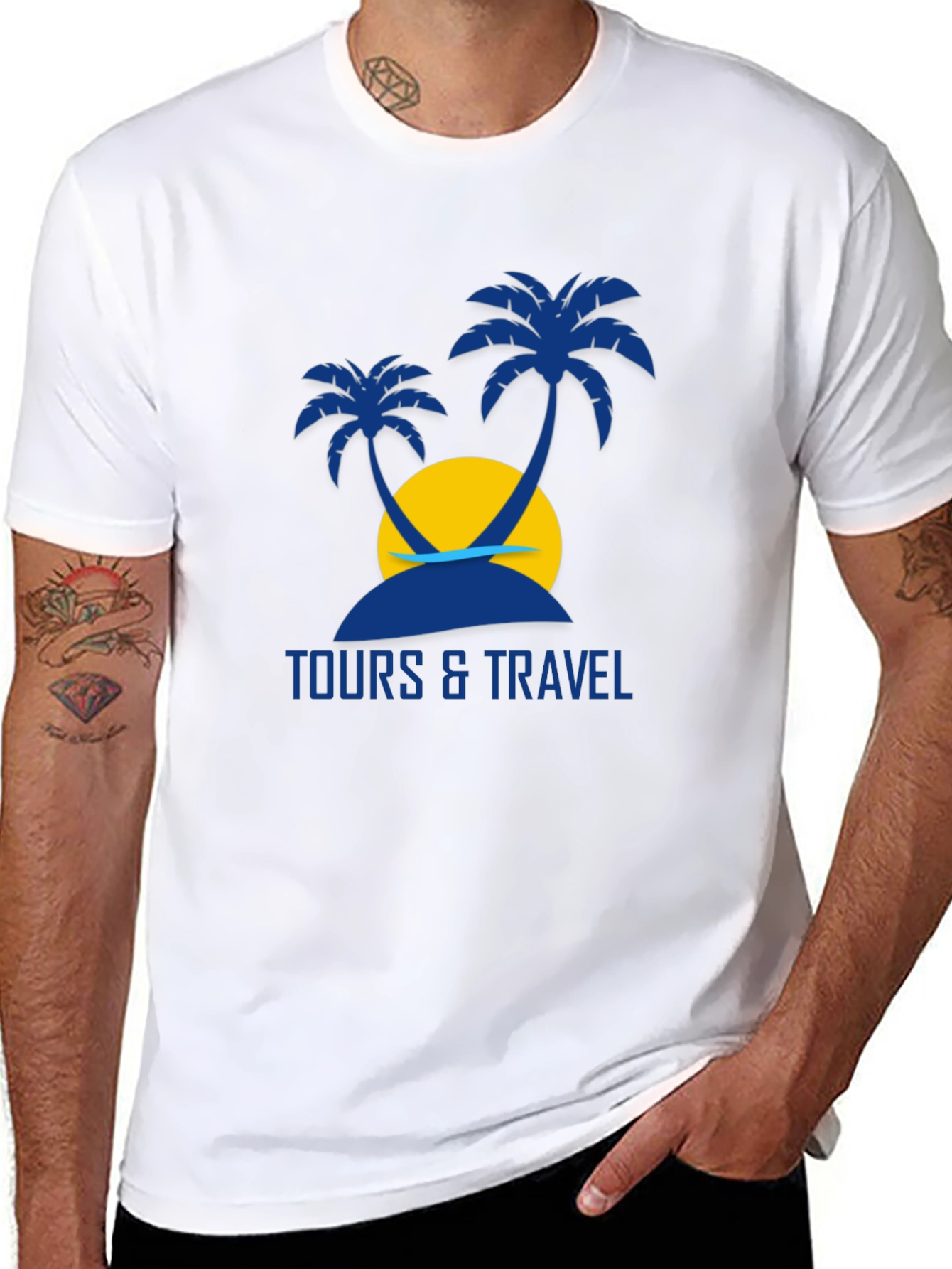 Tours & Travel Graphic Black T-Shirt