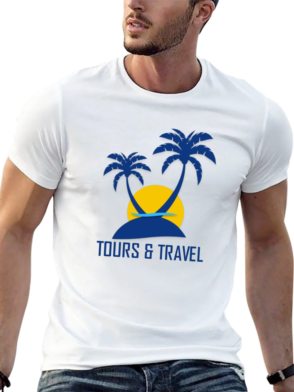 Tours & Travel Graphic Black T-Shirt