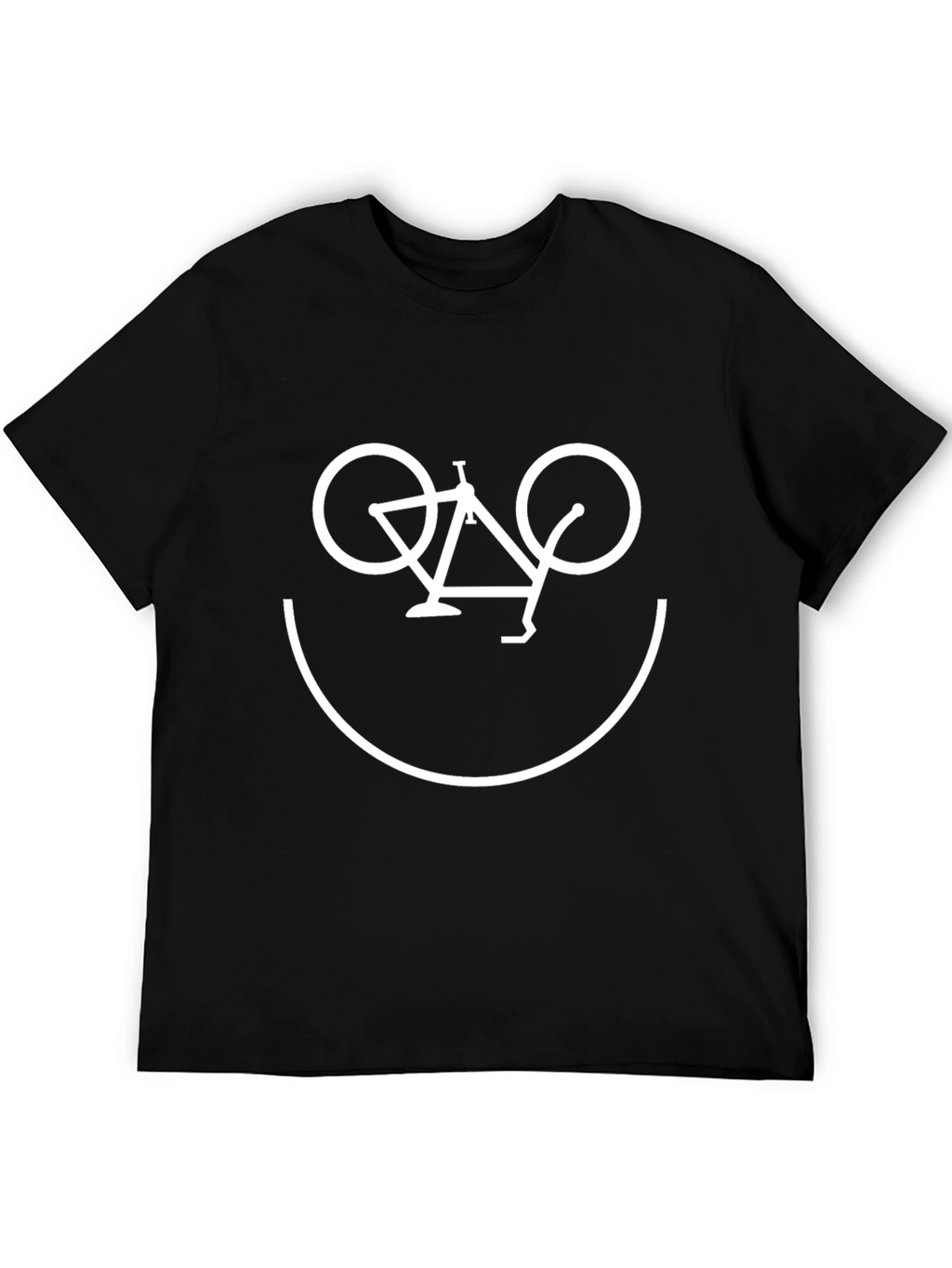Smiling Bicycle Graphic Tee - Black