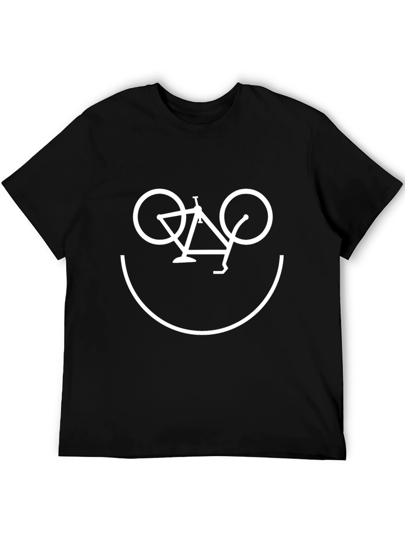 Smiling Bicycle Graphic Tee - Black