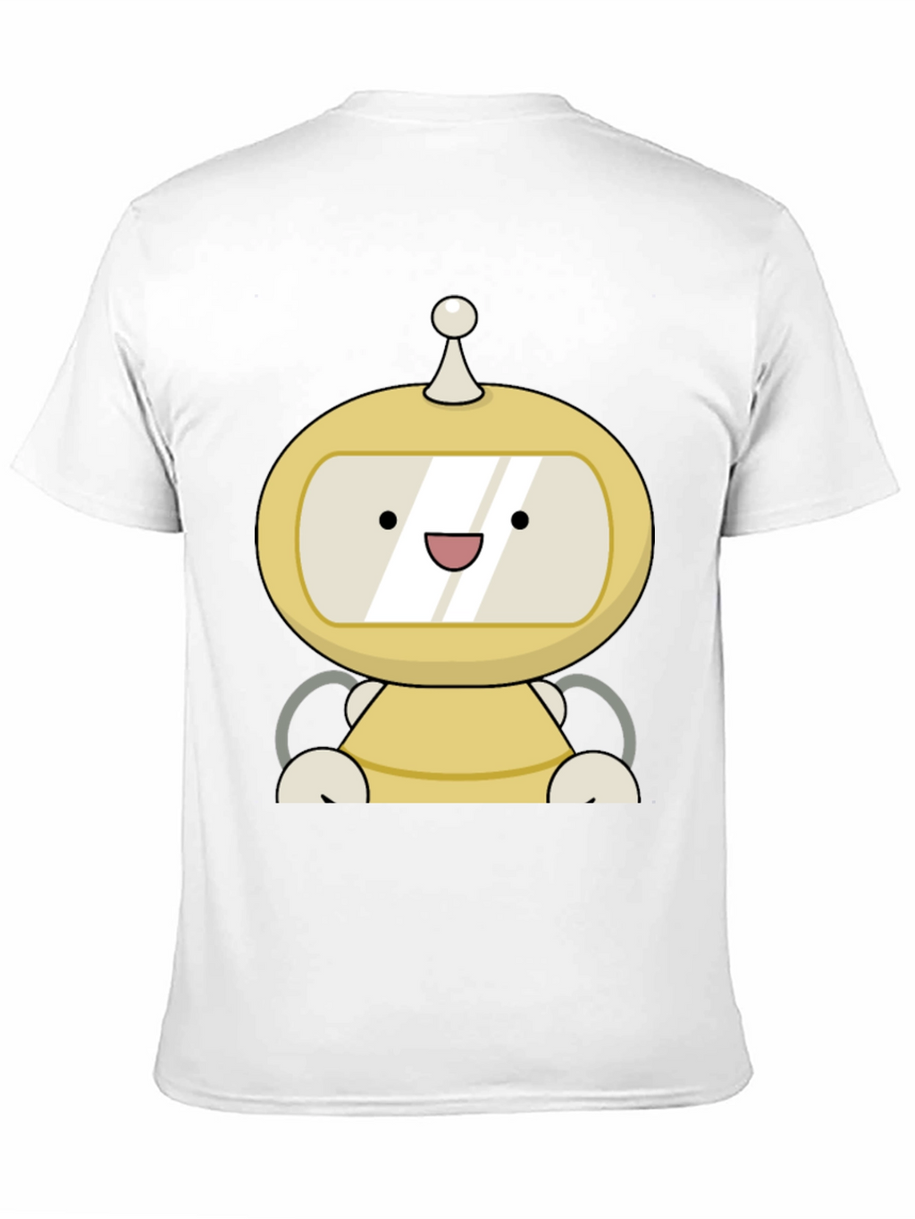 Cute Robot Graphic Black T-Shirt