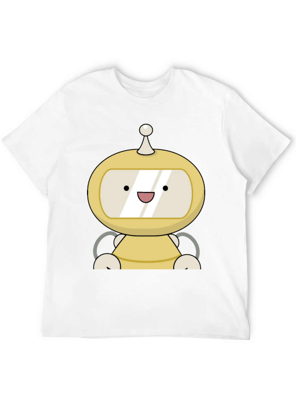 Cute Robot Graphic Black T-Shirt