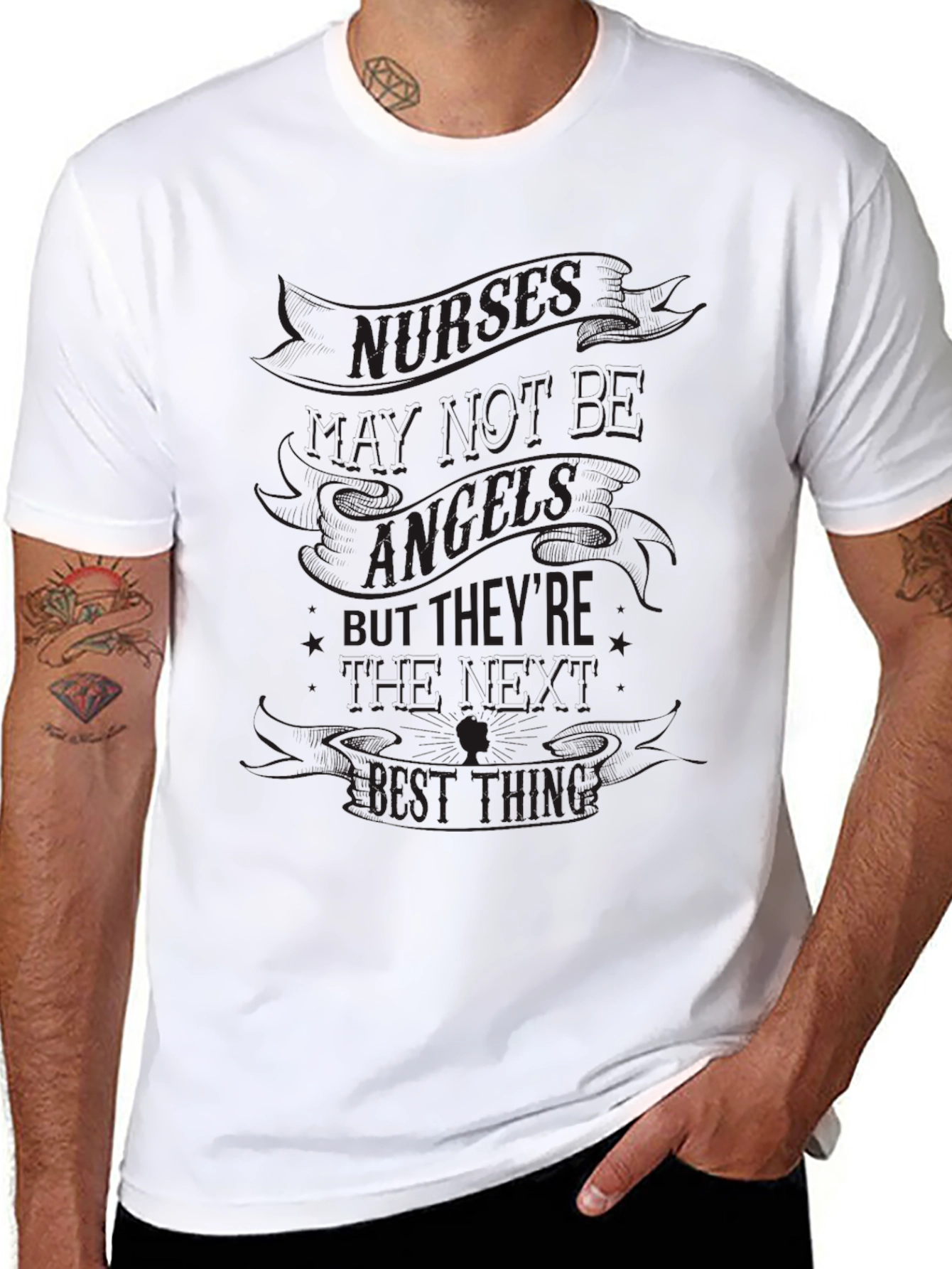Nurses T-Shirt - Not Angels The Best Thing