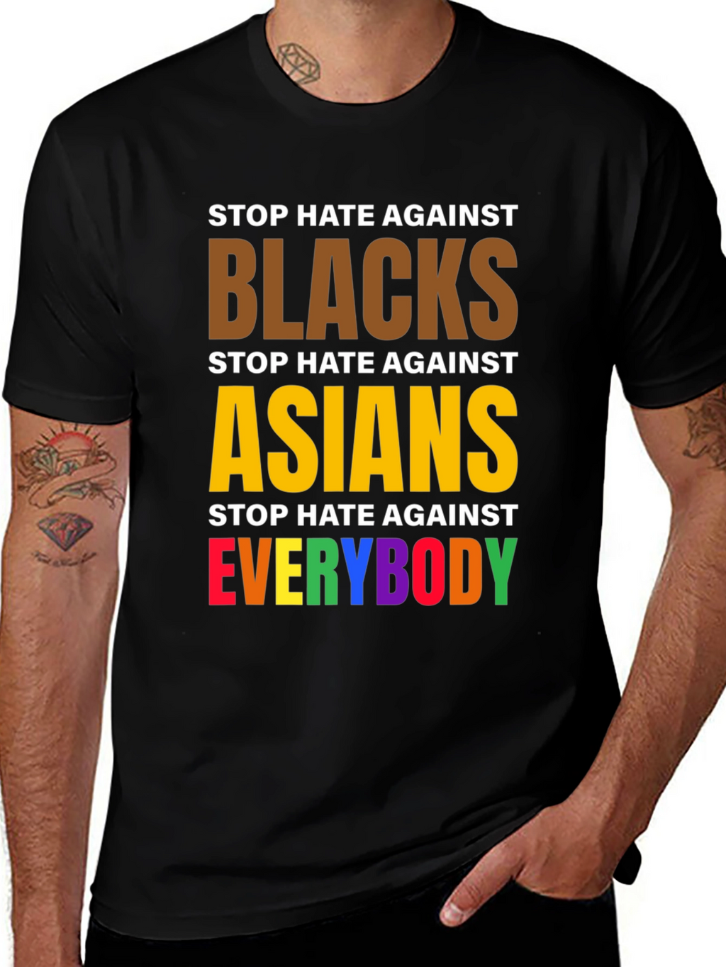 Stop Hate Against Everybody Graphic Tee