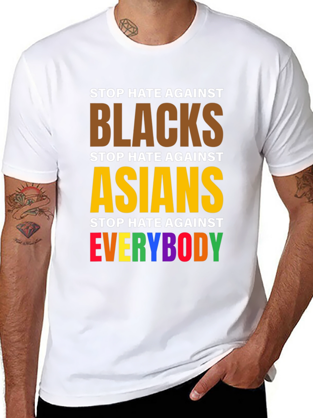Stop Hate Against Everybody Graphic Tee
