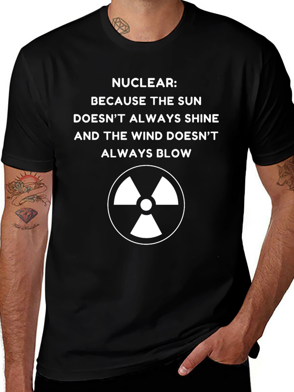 Nuclear Energy T-Shirt - Sun and Wind Alternative Tee