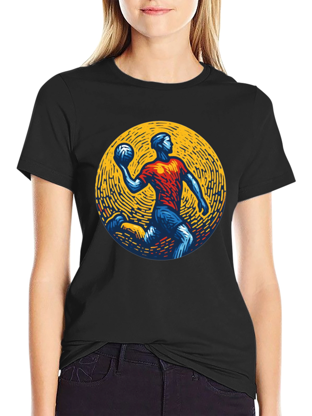 Athletic Graphic Tee - Handball Player
