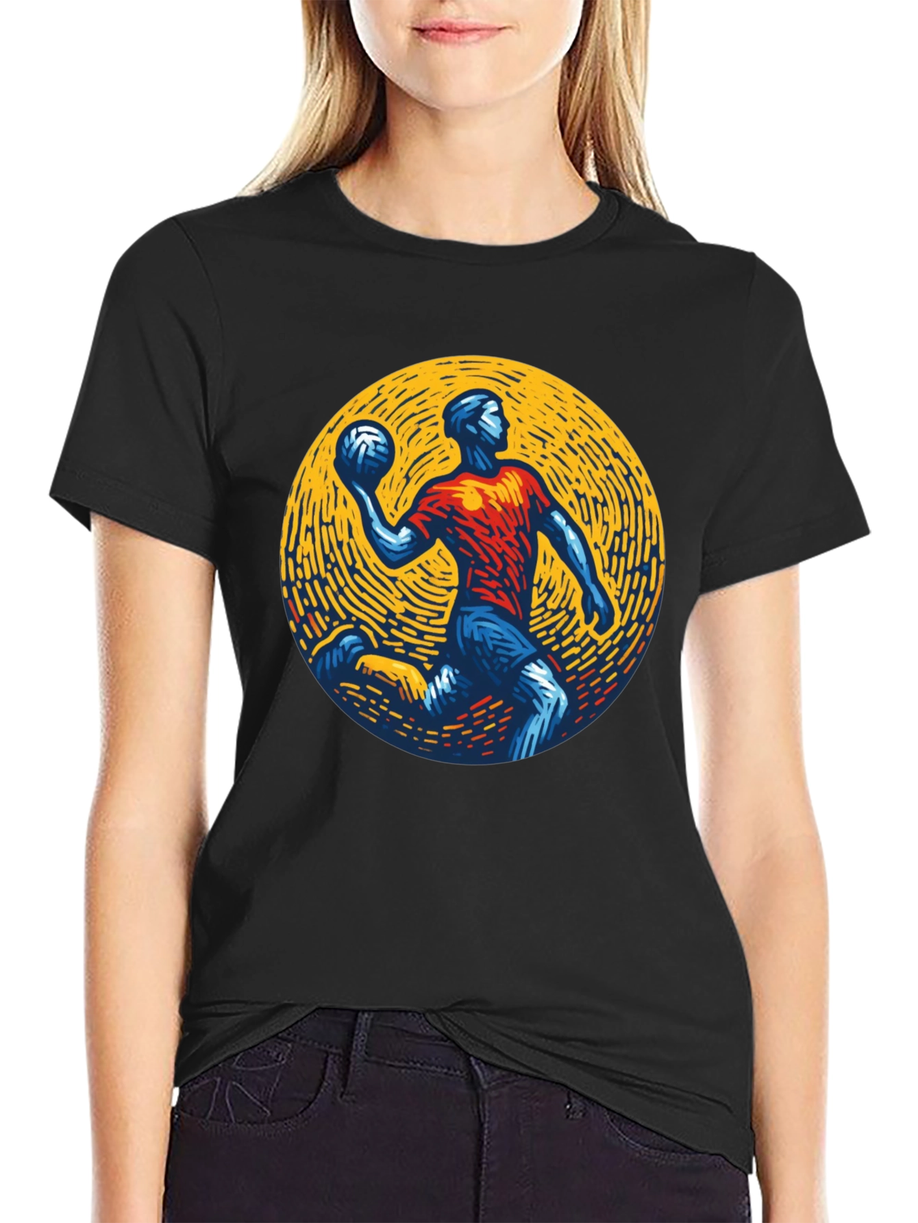 Athletic Graphic Tee - Handball Player