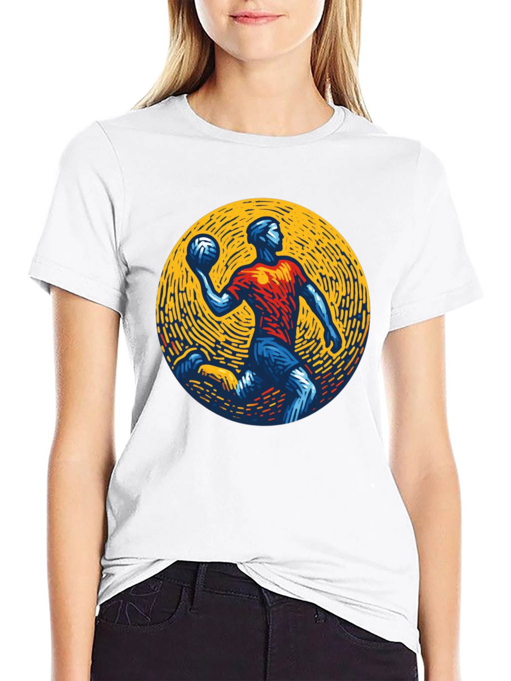 Athletic Graphic Tee - Handball Player
