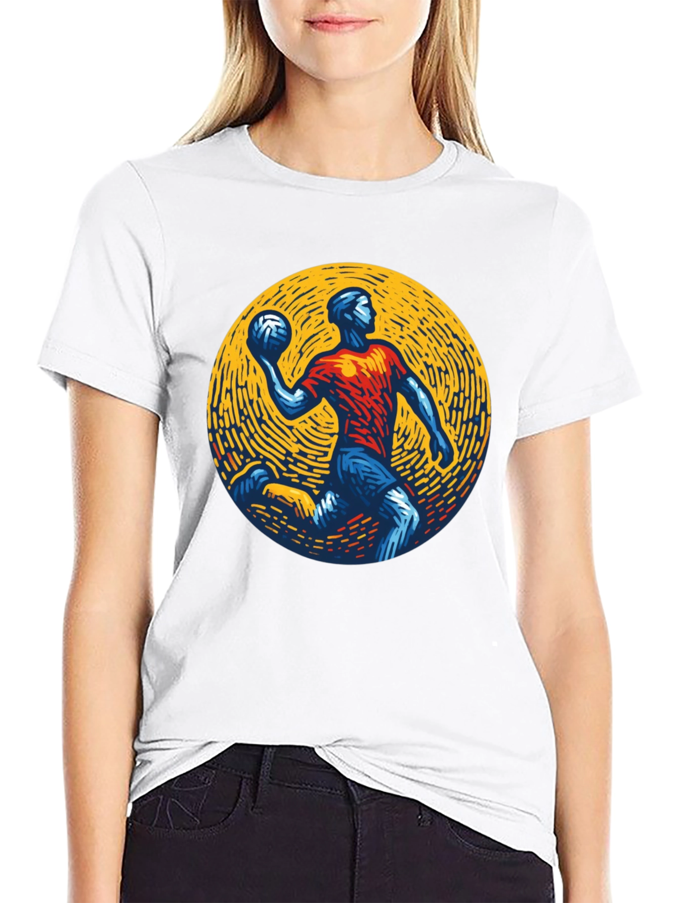 Athletic Graphic Tee - Handball Player