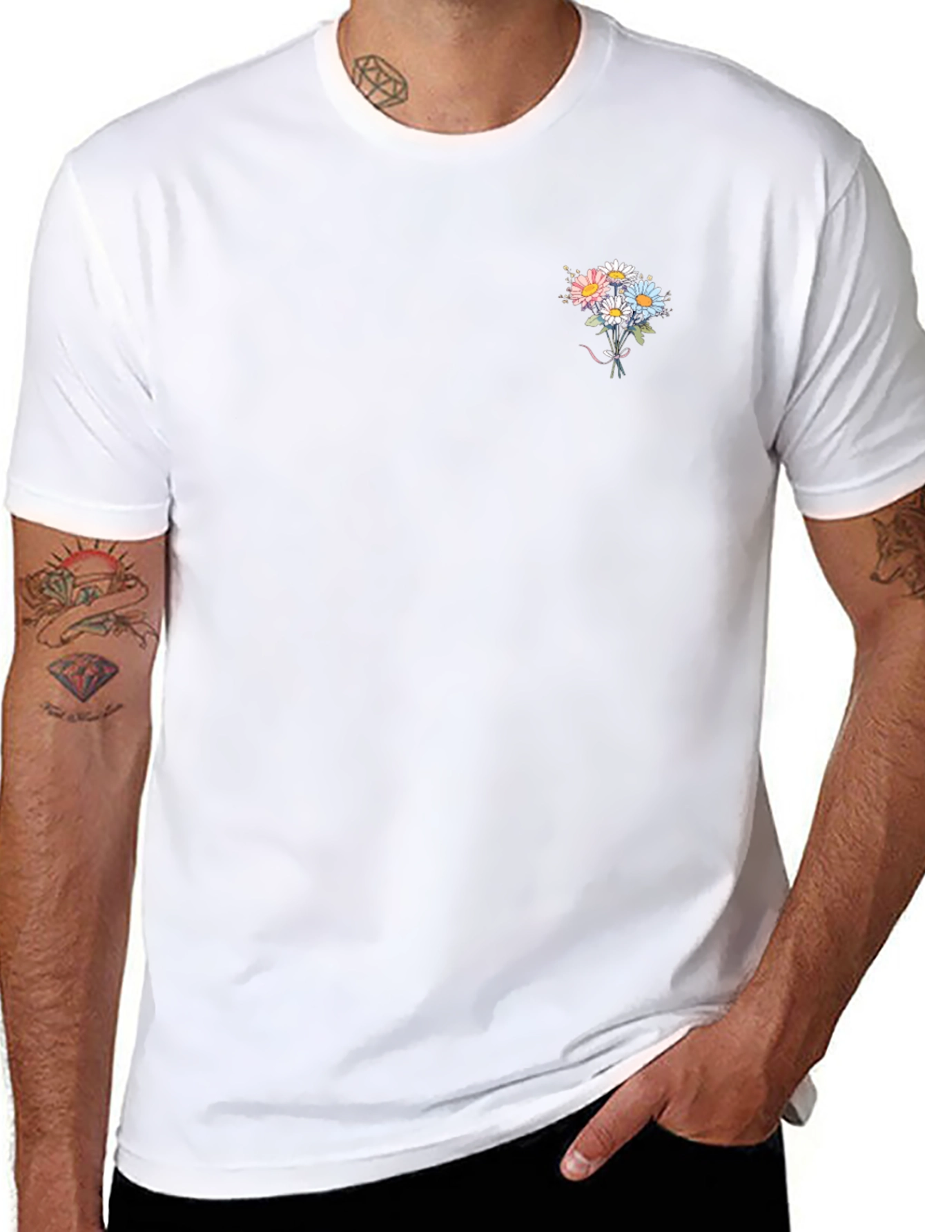 Floral Bouquet Graphic Tee - Soft Cotton