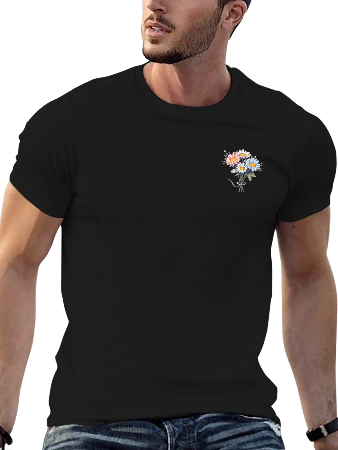 Floral Bouquet Graphic Tee - Soft Cotton