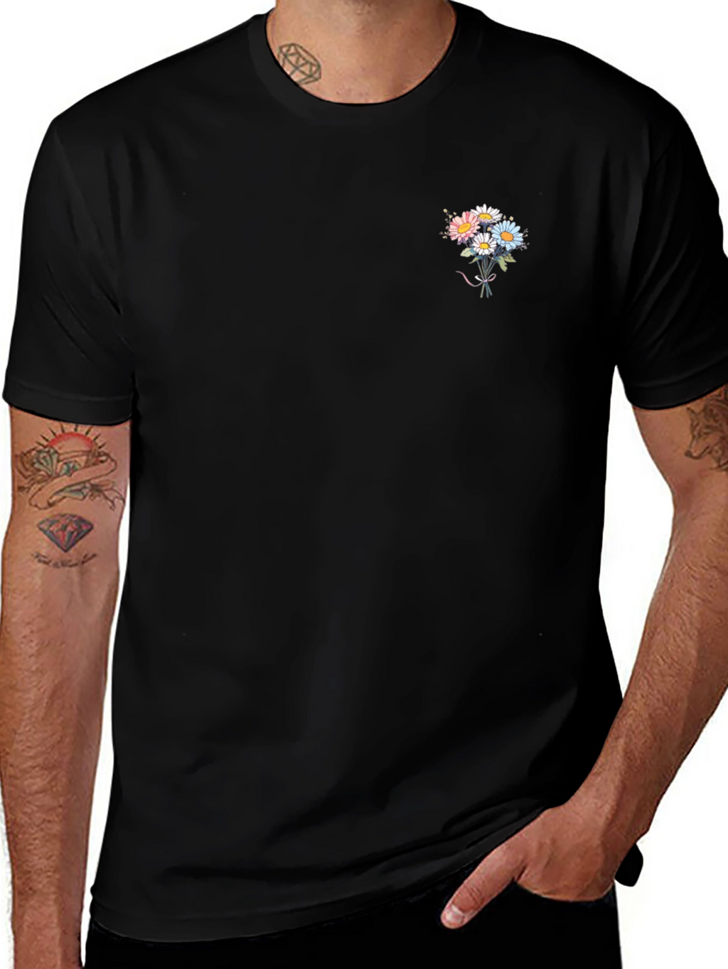 Floral Bouquet Graphic Tee - Soft Cotton