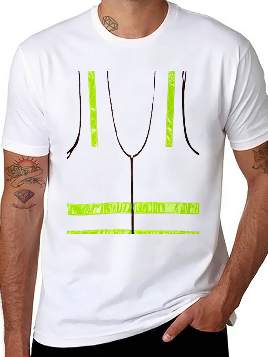Safety Vest Print T-Shirt