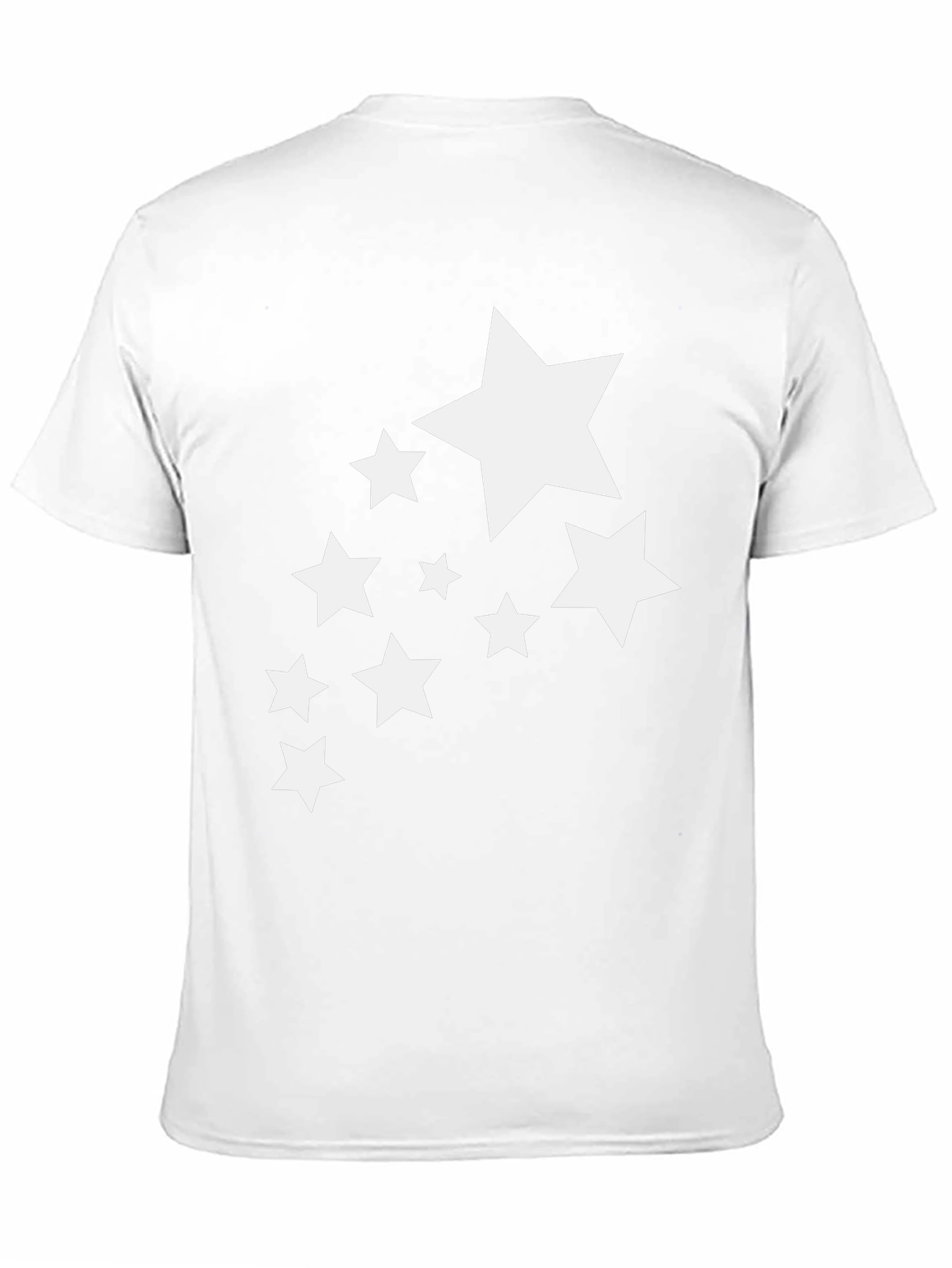 Stylish Black T-Shirt with White Stars Graphic