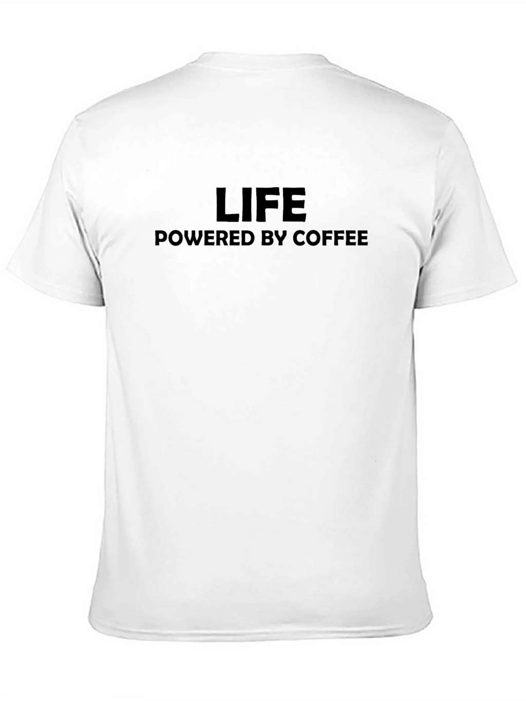 Life Powered by Coffee Black T-Shirt