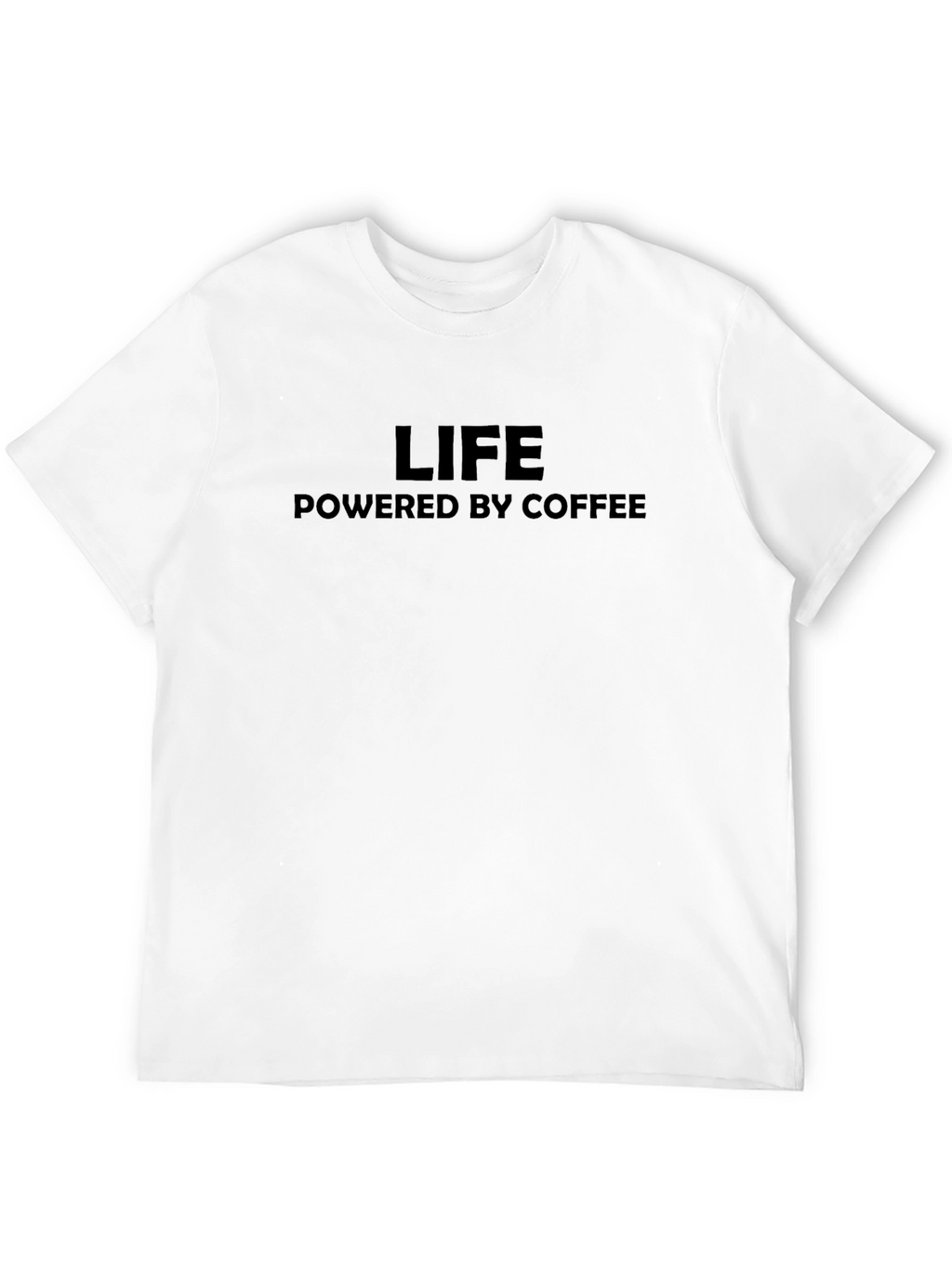 Life Powered by Coffee Black T-Shirt