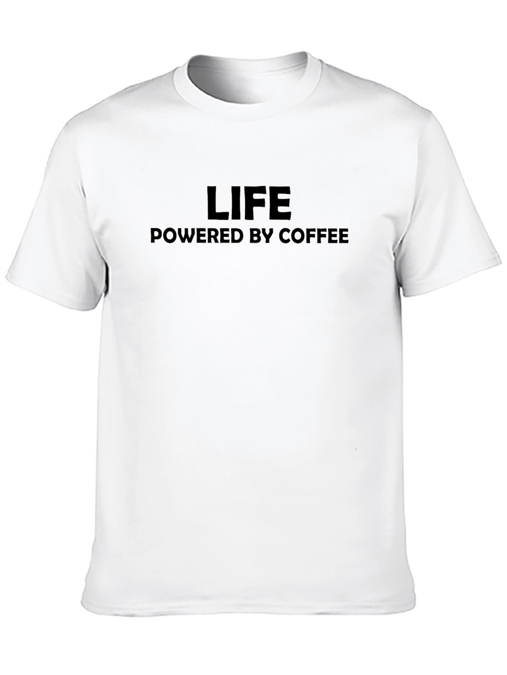 Life Powered by Coffee Black T-Shirt