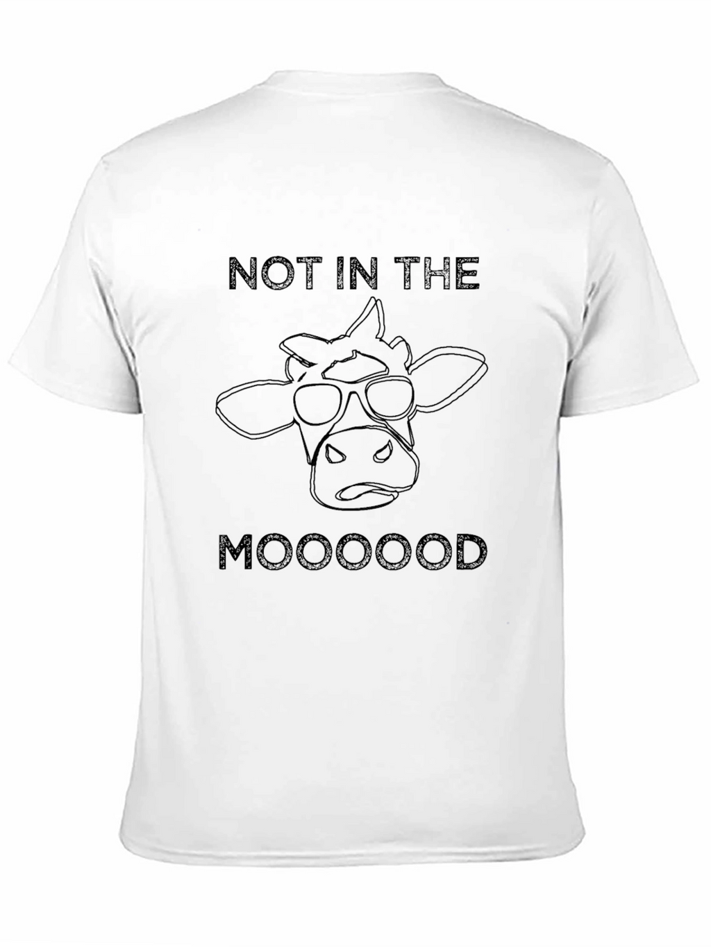 Not In The Mooooood Cow Graphic T-Shirt