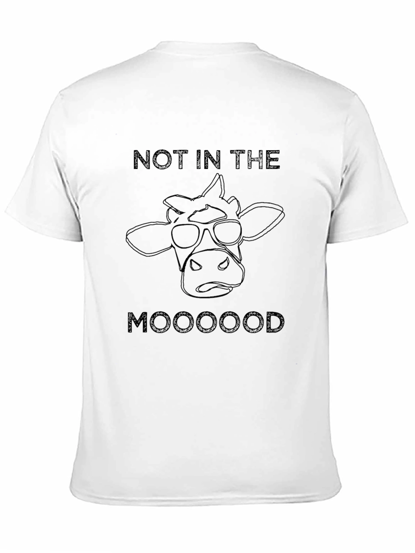 Not In The Mooooood Cow Graphic T-Shirt