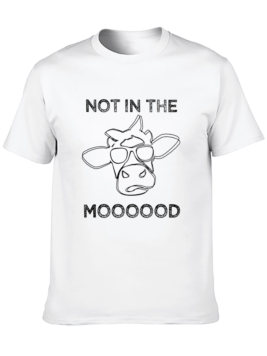 Not In The Mooooood Cow Graphic T-Shirt