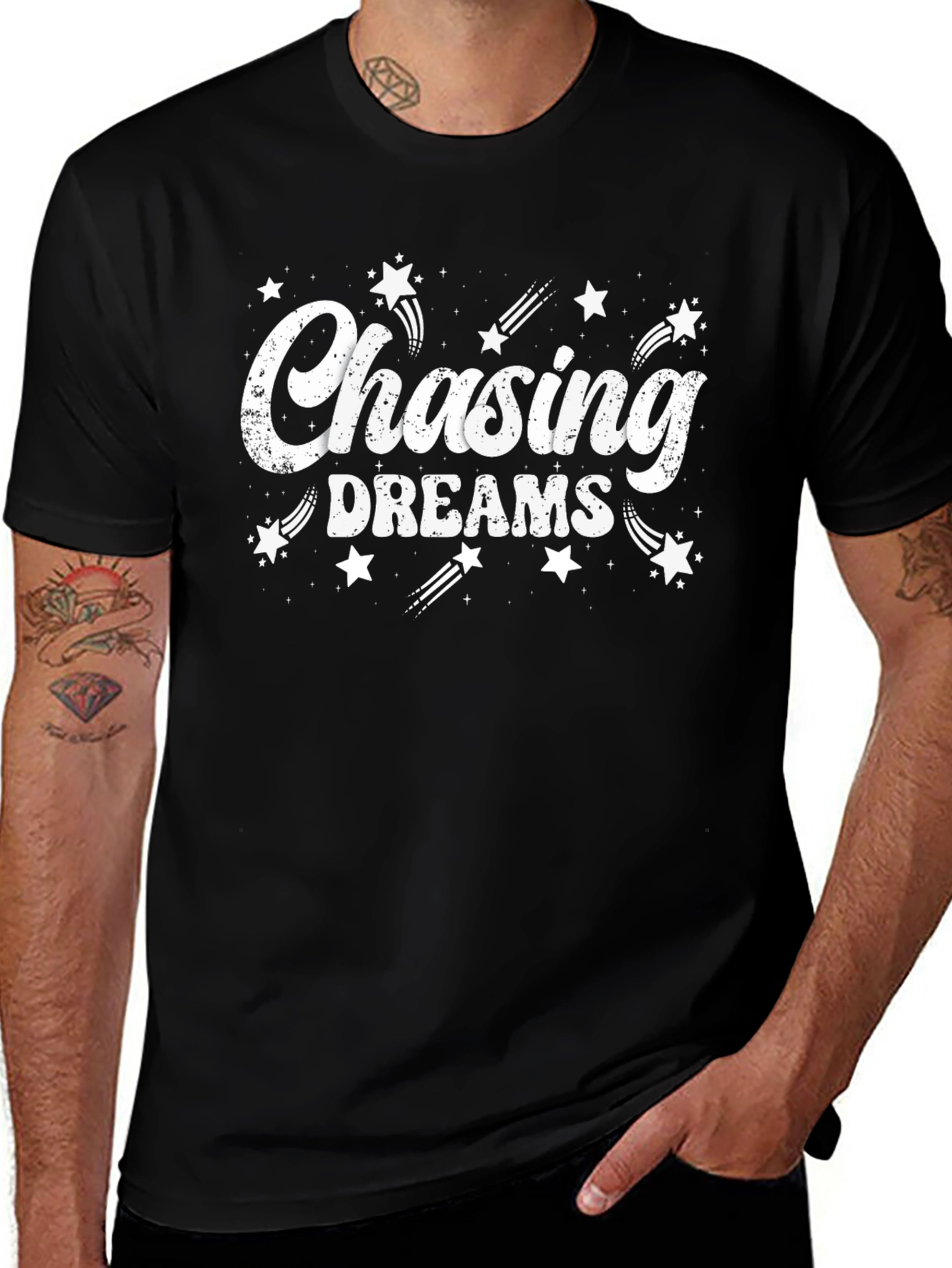 Chasing Dreams Graphic Tee - Black