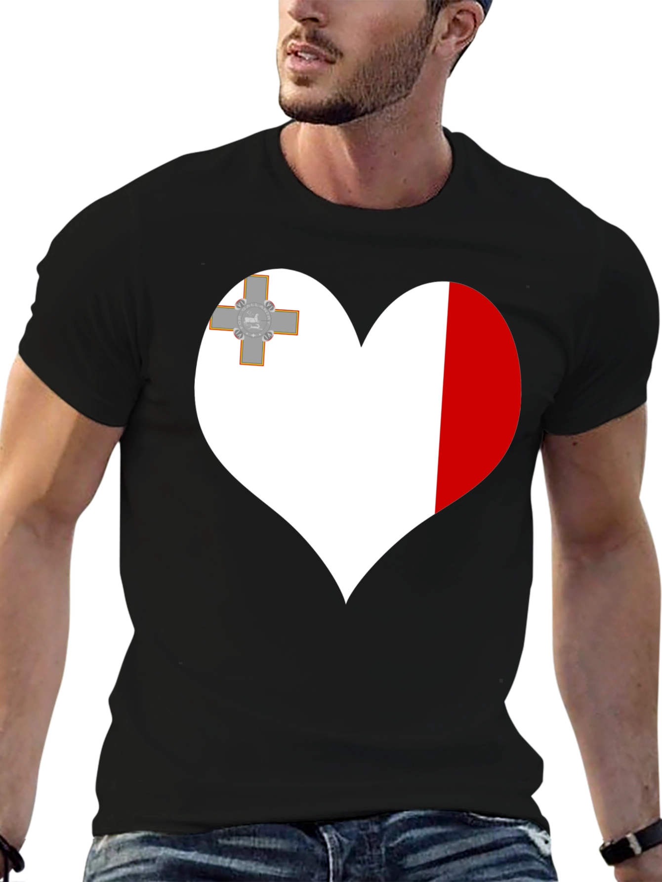 Malta Flag Heart T-Shirt