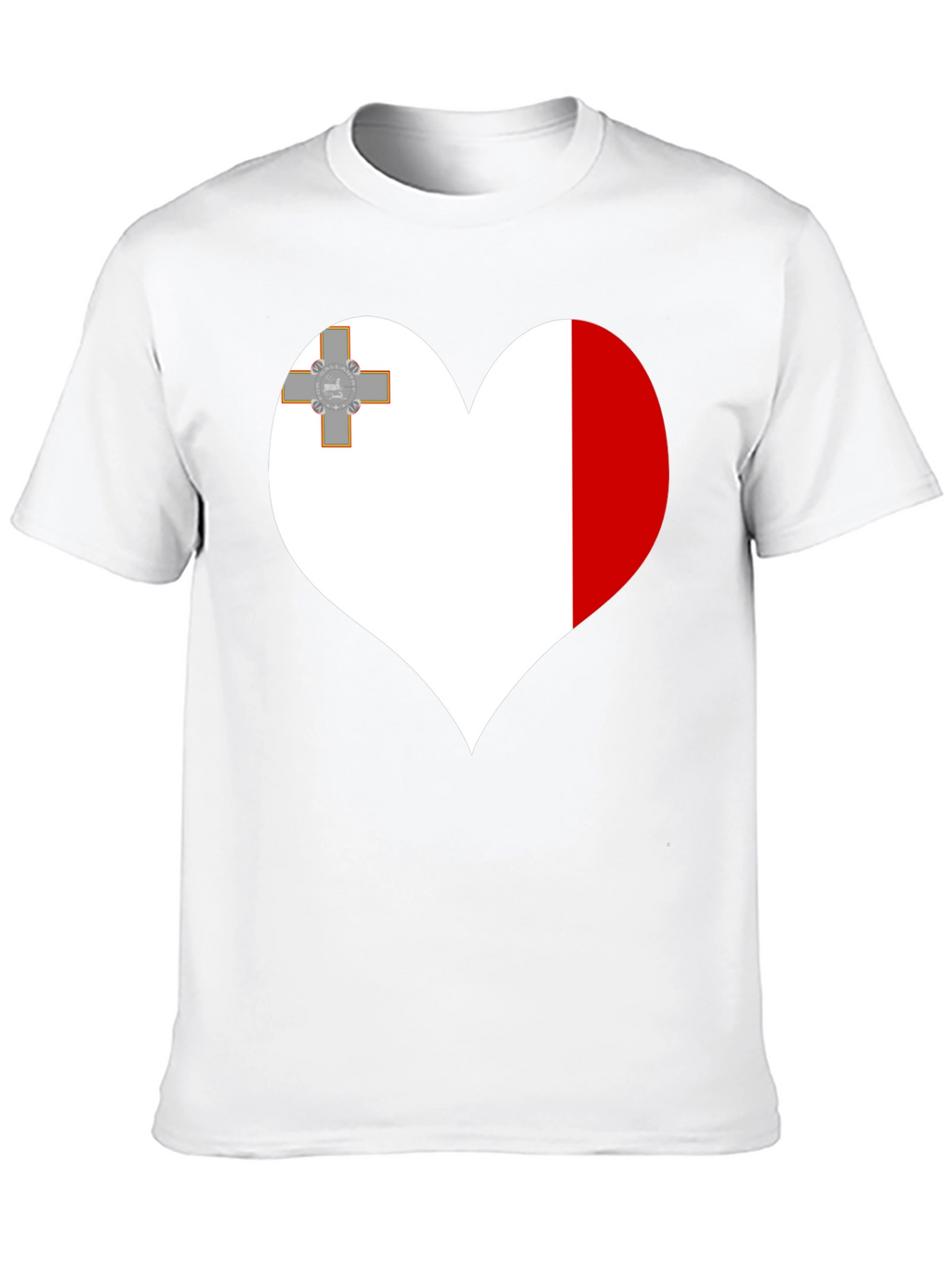 Malta Flag Heart T-Shirt
