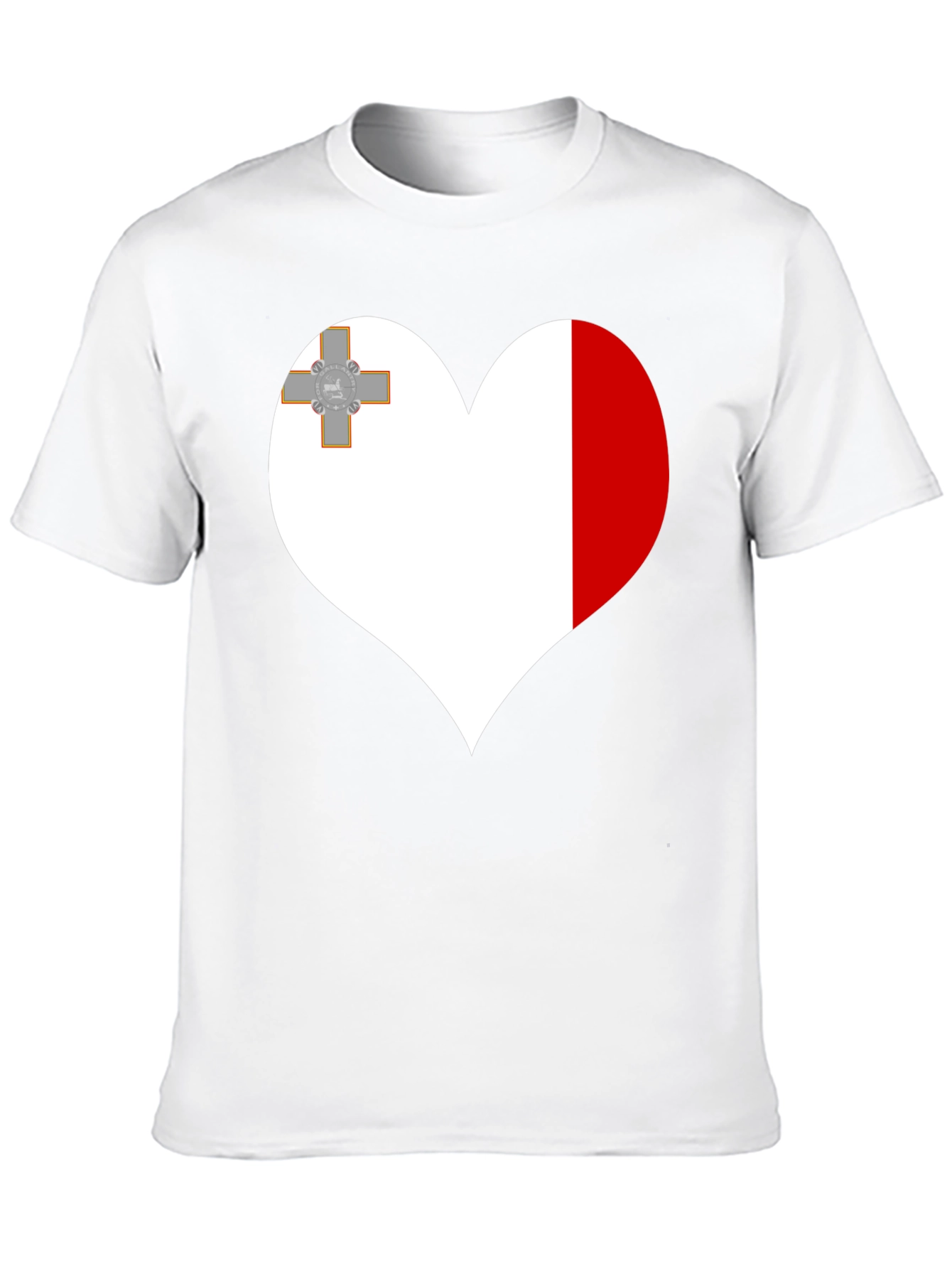Malta Flag Heart T-Shirt