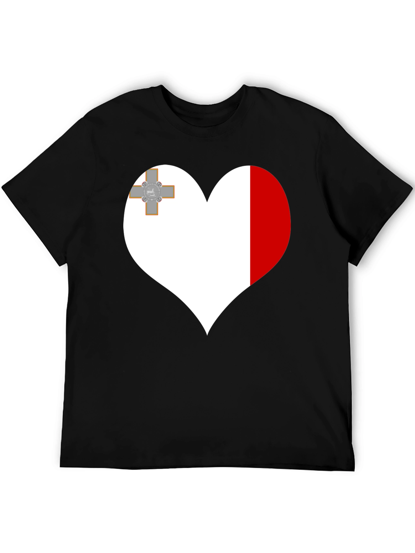 Malta Flag Heart T-Shirt