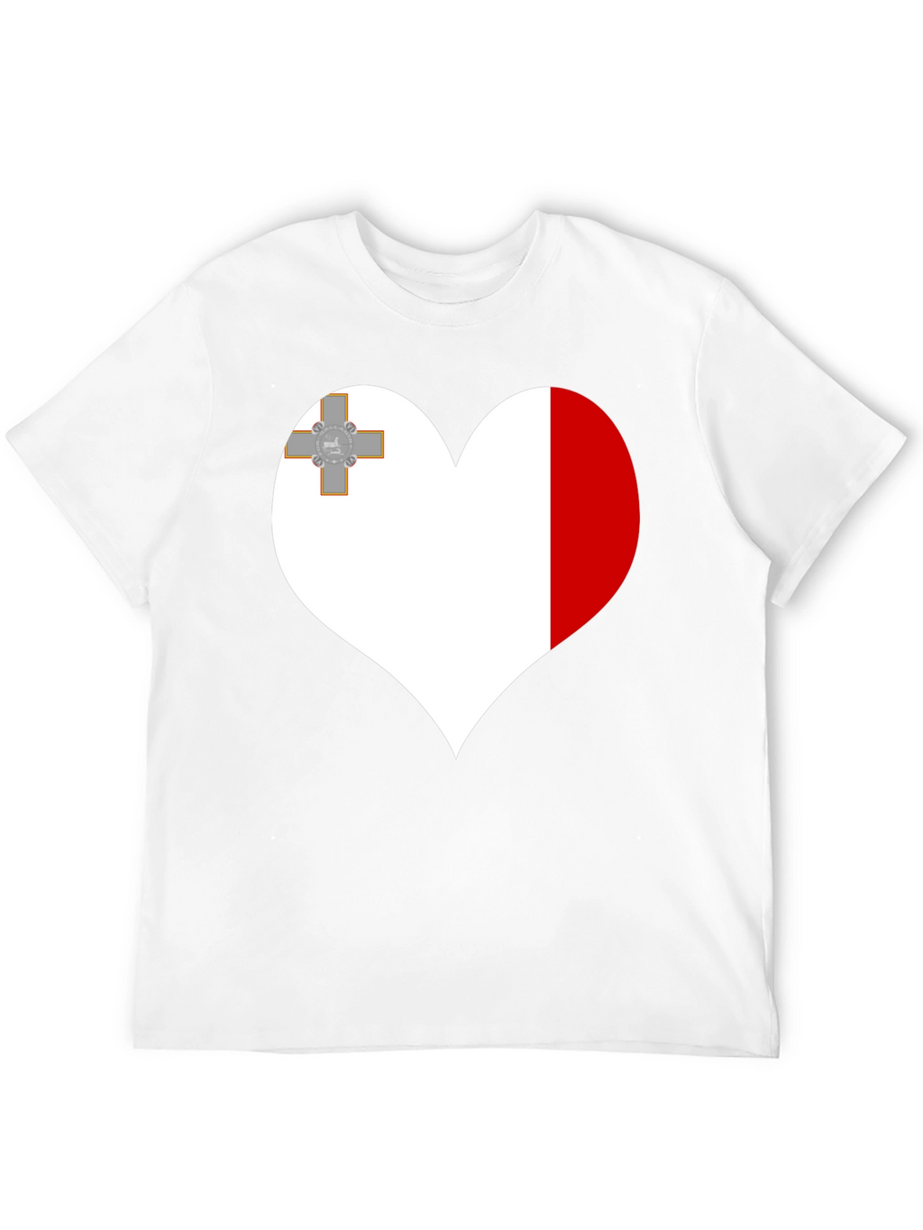 Malta Flag Heart T-Shirt