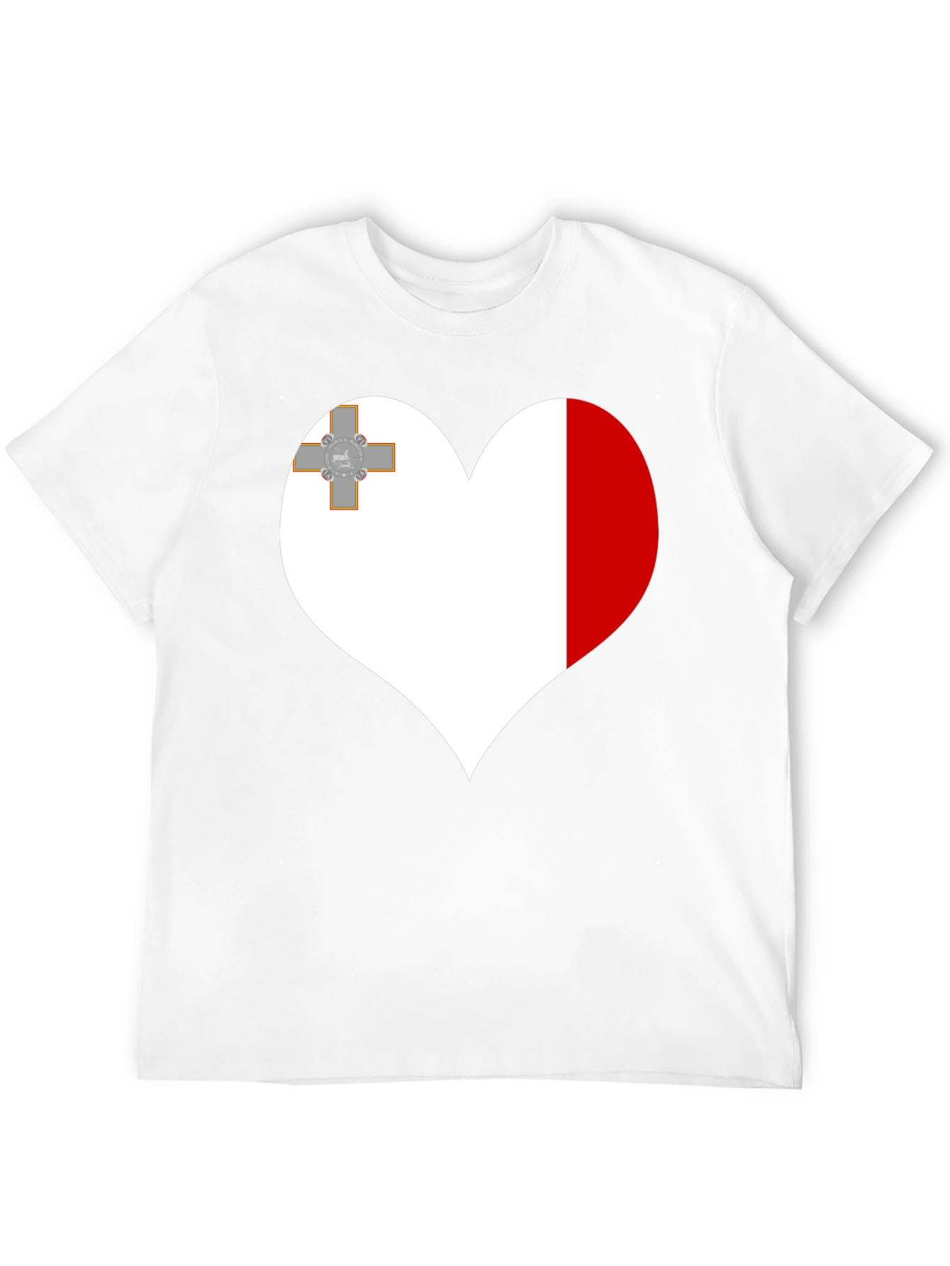 Malta Flag Heart T-Shirt