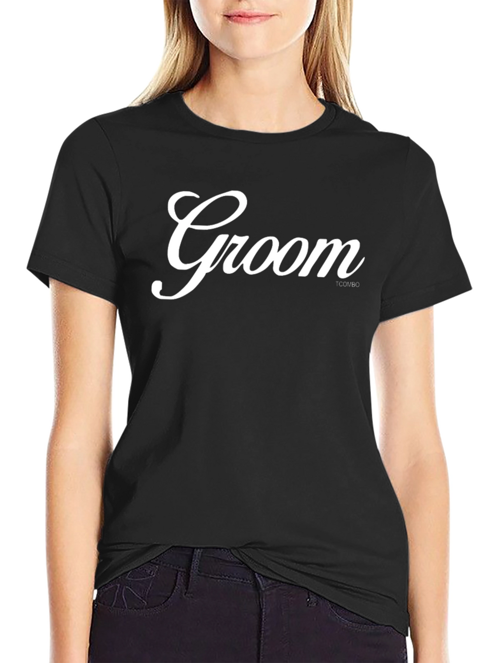 Groom Script Black T-Shirt