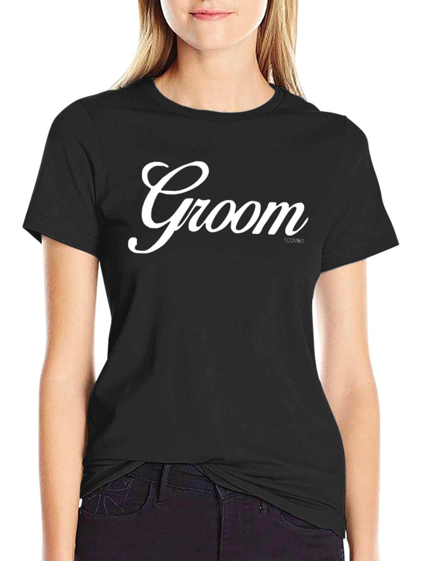Groom Script Black T-Shirt