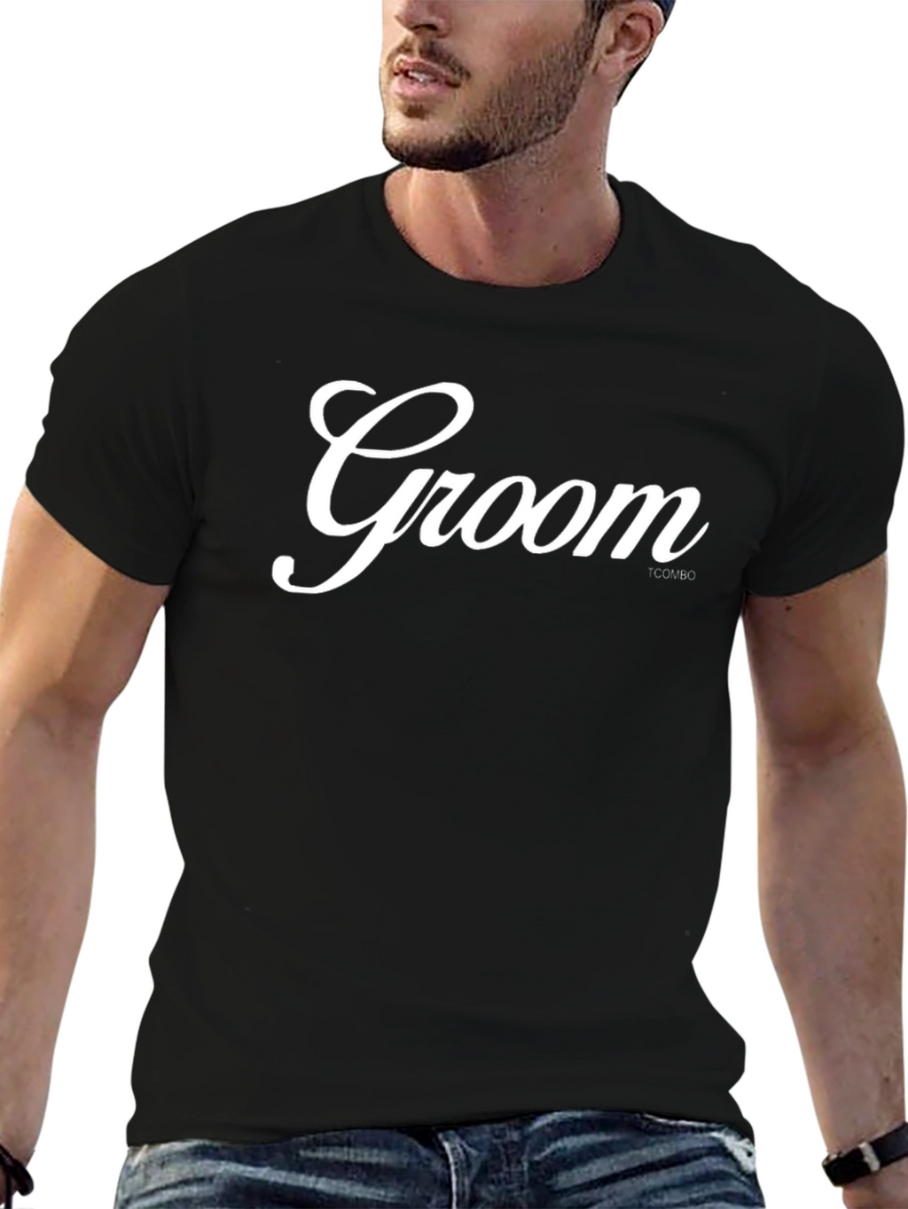 Groom Script Black T-Shirt