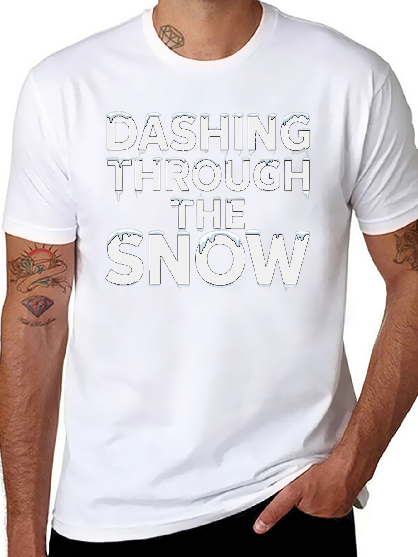 Dashing Through the Snow T-Shirt Winter Christmas