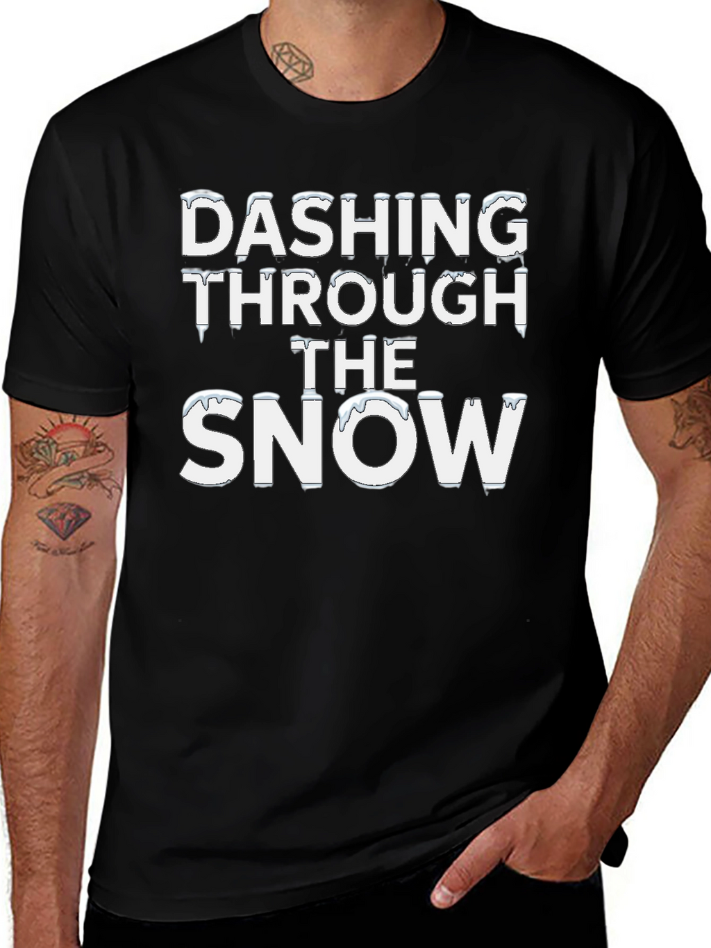Dashing Through the Snow T-Shirt Winter Christmas