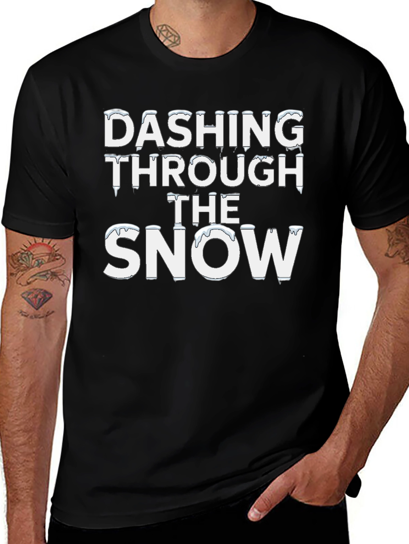 Dashing Through the Snow T-Shirt Winter Christmas